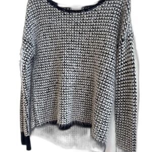 Xhilaration by Target Black and White Crewneck Sweater Women's- Size Medium